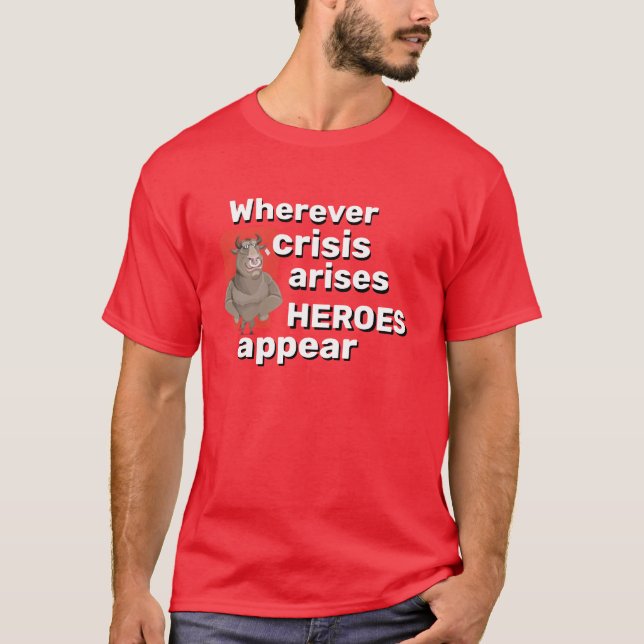 Men's Sportswear Gift BULL HEROES APPEAR T-Shirt (Front)
