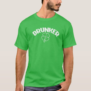 Mens St Patrick's Day Lucky Clover Drunk Quote Iri T-Shirt