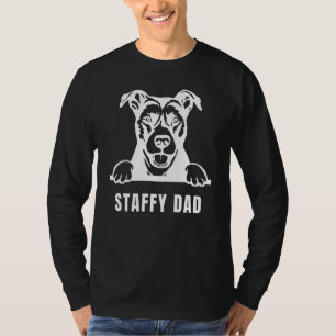 Mens Staffy Dad With Staffordshire Bull Terrier Do T-Shirt