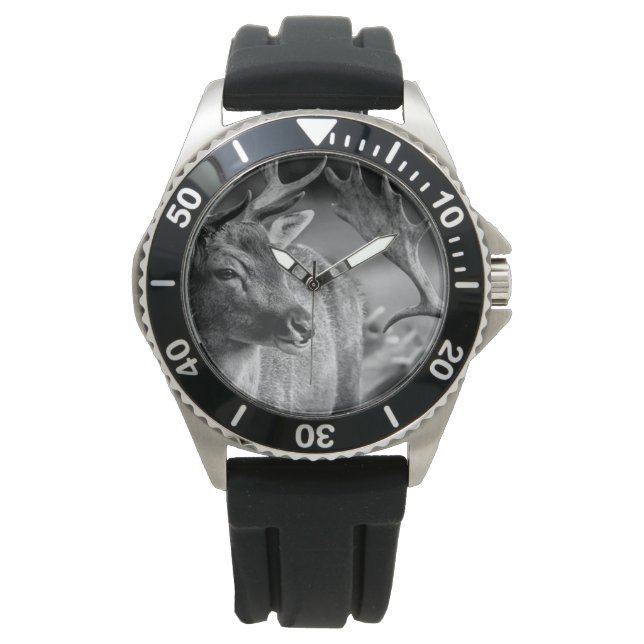 Men's Stainless Steel, Deer Watch (Front)