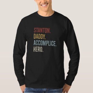 Mens Stanton Daddy Accomplice Hero Retro Style Vin T-Shirt