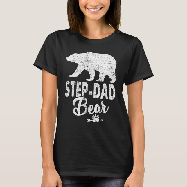 Mens Step Dad Bear T-Shirt (Front)