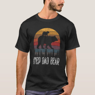 Mens Step Dad Bear Vintage Father's Day  For Dad G T-Shirt