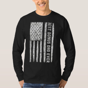 Mens Step Dad Best Bonus Dad Ever For Stepdad Amer T-Shirt