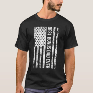 Mens Step Dad Best Bonus Dad Ever For Stepdad Amer T-Shirt