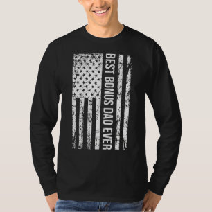 Mens Step Dad Best Bonus Dad Ever For Stepdad Amer T-Shirt