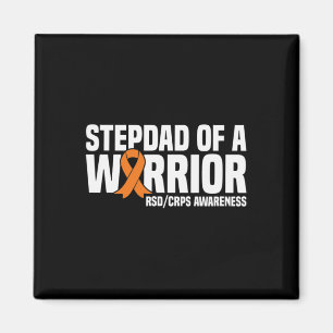 Mens Stepdad Of A Warrior Orange Ribbon Rsdcrps Aw Magnet