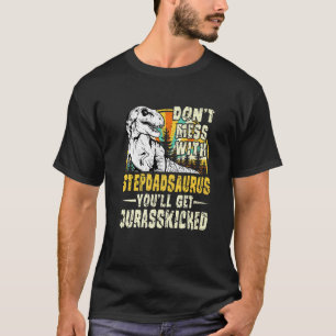 Mens Stepdad Rex Saurus Papasaurus Dinosaurs Men F T-Shirt
