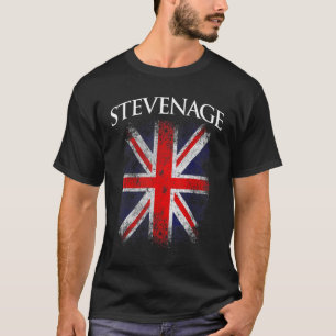 Mens Stevenage Vintage Retro British Flag Funny T-Shirt