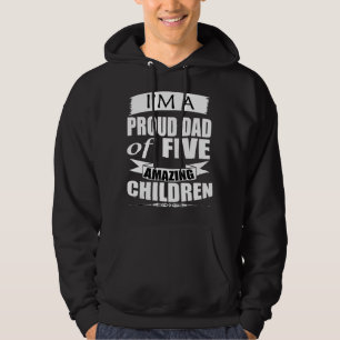 Mens Storecastle Proud Dad Of Five Children Father Hoodie