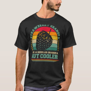 Mens Strawberry  Vintage Strawberry Grandpa Father T-Shirt