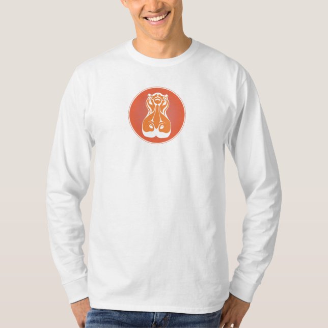 Men's Streamlined Hippo Head in Circle T-Shirt (Front)