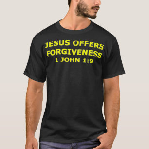 Mens Street Preaching t shirt JESUS OFFERS FORGIVE