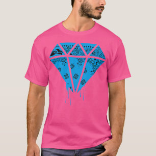 Men'S Street Wear Hip Hop T Shirt Baby Blue Bandan