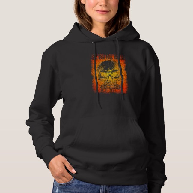 Mens Strong Dad From A Sweet Child Fathers Skull W Hoodie (Front)