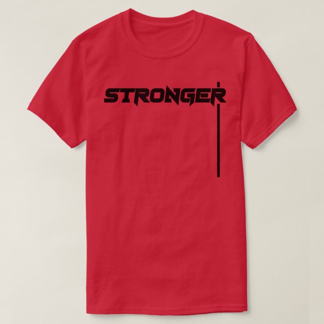 Mens STRONGER Gym Fitness Workout Bodybuilding Mot T-Shirt (Design Front)