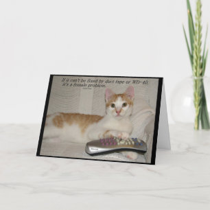 Men's Stuff - Funny Cat  Father's Day Card
