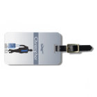 Mens Stylish Personalised Silhouette Luggage Tag