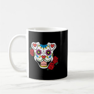 Mens Sugar Skull Pitbull Clothing Men Women Gift Coffee Mug