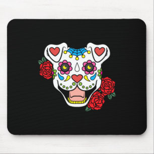 Mens Sugar Skull Pitbull Clothing Men Women Gift Mouse Mat