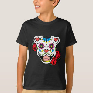 Mens Sugar Skull Pitbull Clothing Men Women Gift T-Shirt