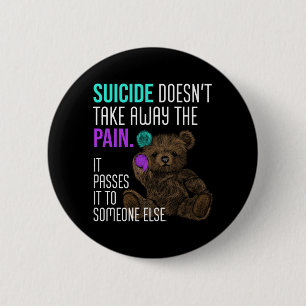 Mens Suicide Awareness Semicolon Mental Health 6 Cm Round Badge