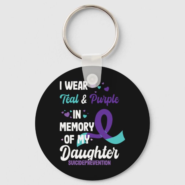Mens Suicide Prevention Awareness In Memory Of Key Ring (Front)