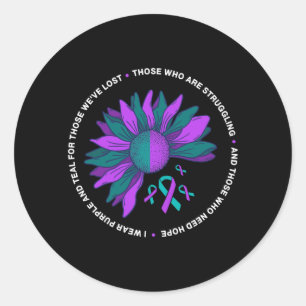 Mens Suicide Prevention Awareness Saying Classic Round Sticker