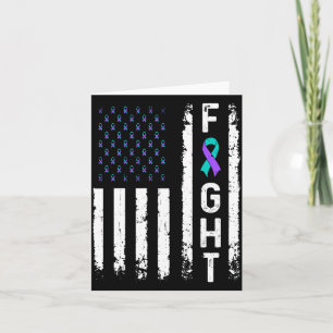 Mens Suicide Prevention Flag Fight Mental Health Card