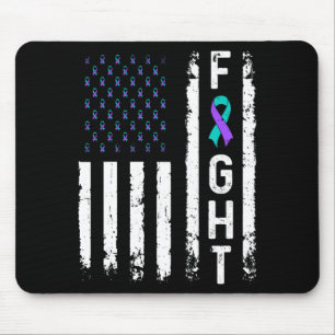 Mens Suicide Prevention Flag Fight Mental Health Mouse Mat