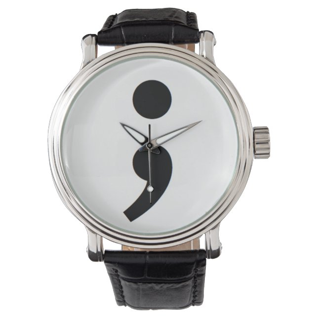 Men's Suicide Prevention Semicolon Watch (Front)