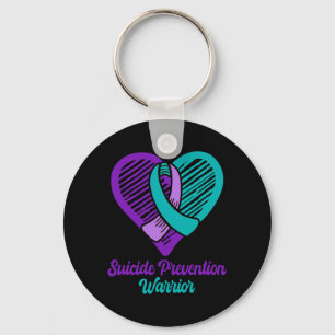 Mens Suicide Prevention Warrior Dress Purple And Key Ring