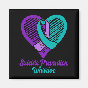 Mens Suicide Prevention Warrior Dress Purple And Magnet