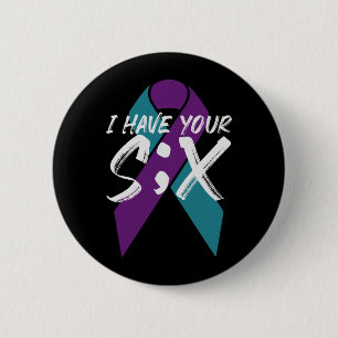 Mens Suicide Semicolon Six Gift Performance 6 Cm Round Badge