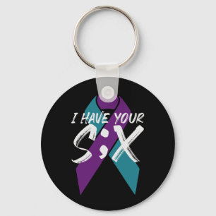 Mens Suicide Semicolon Six Gift Performance Key Ring
