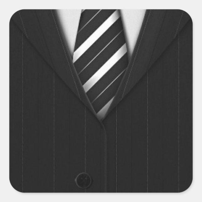 Men's Suit Closeup Square Sticker (Front)