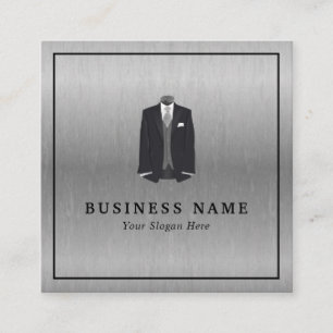 Men's Suit, Fashion-Designer Square Business Card