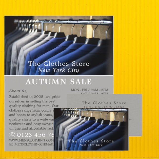 Men's Suits, Men's Clothing Store Advertising Flyer (Creator Uploaded)