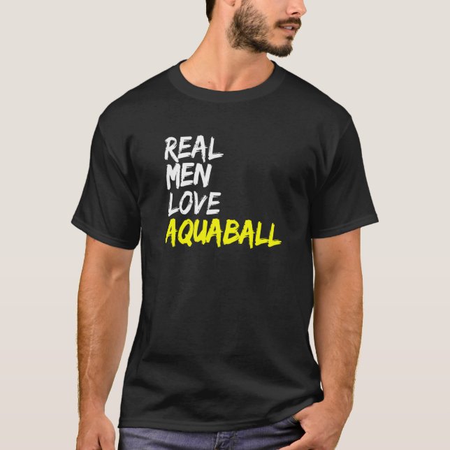 Mens Summer Sport Water Sports Swimming Real Men L T-Shirt (Front)