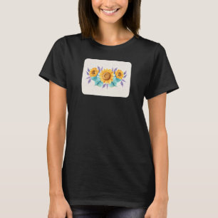 Mens Sunflower Watercolor Blossom Yellow Floral Fl T-Shirt