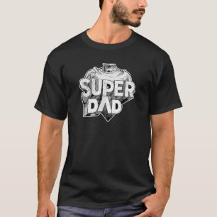 Mens Super awesome comic superhero Dad T-Shirt
