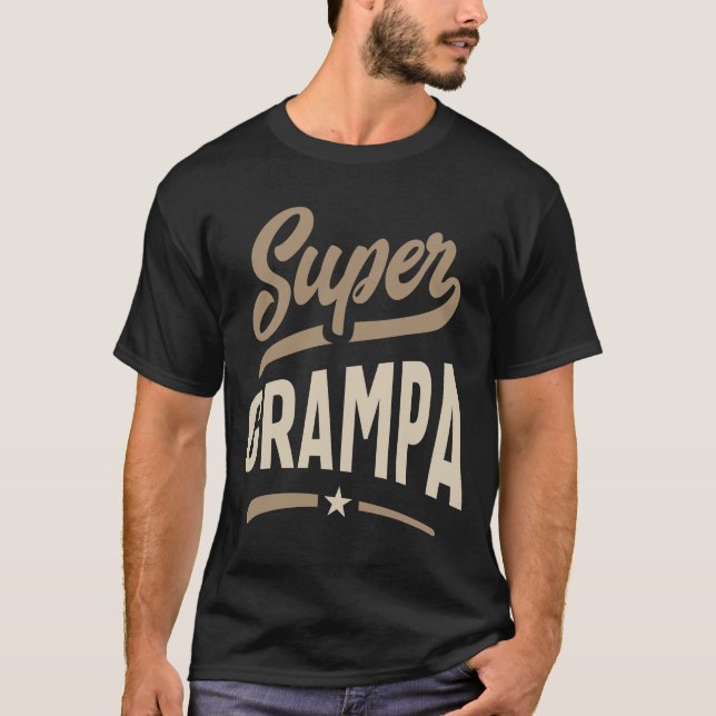 Mens Super Grampa - Father Grandpa Gift T-Shirt (Front)