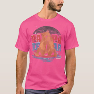 Mens Surfing Bear Family Dad Cute Animal Daddy Pap T-Shirt