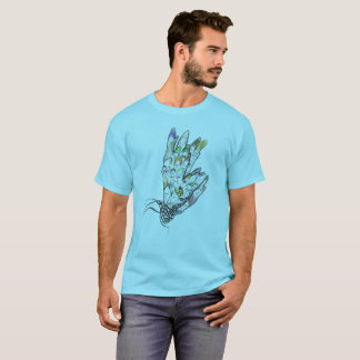 Mens surreal butterfly top graphics by Josie Took