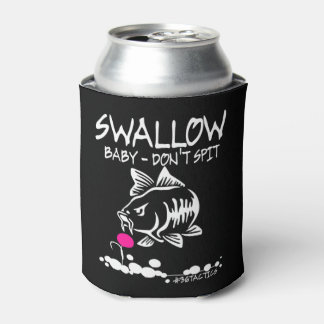 Mens Swallow Baby Don't Spit Carp Fishing Pop-Up B Can Cooler