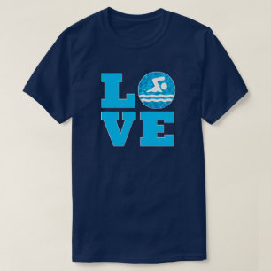 Men's Swim LOVE Swimming & Diving Swimmer's T-Shirt