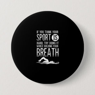 Mens Swim Swimmer Swimming Sport Practice 7.5 Cm Round Badge