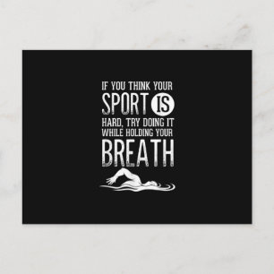 Mens Swim Swimmer Swimming Sport Practice Announcement Postcard