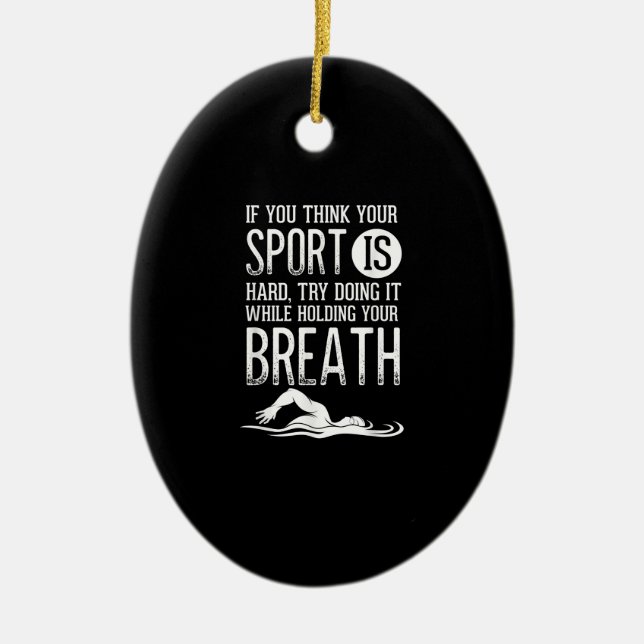 Mens Swim Swimmer Swimming Sport Practice Ceramic Tree Decoration (Front)