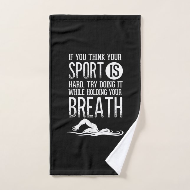 Mens Swim Swimmer Swimming Sport Practice Hand Towel (Hand Towel)